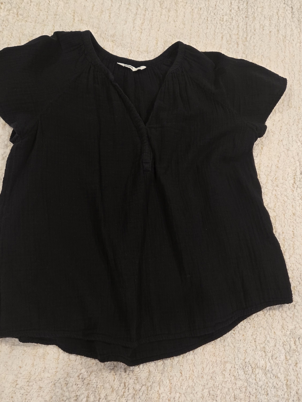 Sonoma Black Short Sleeve Blouse